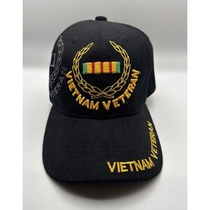 Vietnam‎ Veteran US Military Embroidered Cap Black